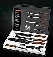 Ножи кухонные, набор ножей из 6 предметов RB-2517, ножи для кухни, кухонные ножницы, овощечистка drop
