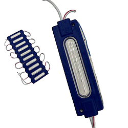 Світлодіодні ЛЕД/LED модулі автомобільні 12V синього кольору прозрачні 70мм довжина, 20мм ширина