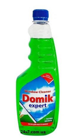 Засіб для миття вікон Domik Expert Window Cleaner з оцтовою кислотою 750 мл