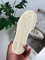 Жіночі кросівки Adidas Campus Chalk White Brown Кеди Адідас Кампус замша повсякденні демісезон демісезон, фото 5