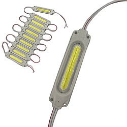 Світлодіодні ЛЕД/LED модулі автомобільні 12V білого кольору прозрачні 70мм довжина, 20мм ширина