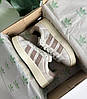 Жіночі кросівки Adidas Campus Chalk White Brown Кеди Адідас Кампус замша повсякденні демісезон демісезон, фото 7