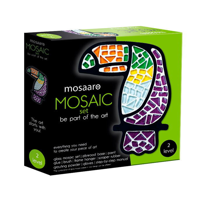 Набір для творчості скляна мозаїка «Тукан» Mosaaro MA2001 Рівень 2