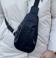 Женская сумка слинг, сумка через плечо. Стильный женский нагрудный рюкзак слинг с эко-кожи.
