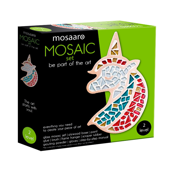 Набір для творчості скляна мозаїка «Єдиноріг» Mosaaro MA2002 Рівень 2, фото 1