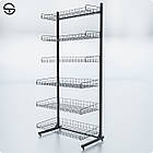 Нога HAMPER з перемичкою на стійку з кошиком для стелажу з торгових кошиків. Торговельне обладнання для розпродажу, фото 5