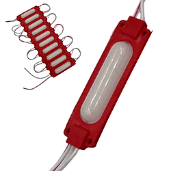 Світлодіодні ЛЕД/LED модулі автомобільні 12V червоного кольору матові 70мм довжина, 20мм ширина