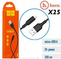 Кабель HOCO X25 Micro USB Soarer 1м 2A кабель для зарядки телефона микро юсб black