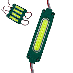 Світлодіодні ЛЕД/LED модулі автомобільні 12V зеленого кольору прозрачні 70мм довжина, 20мм ширина
