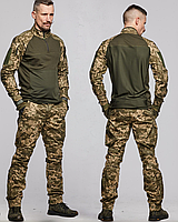 Мужские армейские штаны тактические штаны пиксель на липучке с затяжками под коленями все размеры.
