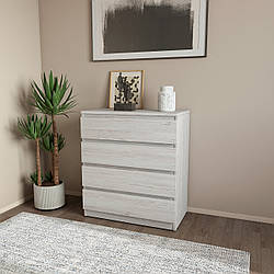 Комод на 4 ящики без ручок Аляска