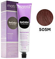 Стойкая краска для седых волос Matrix SoColor PreBonded Permanent Extra Coverage 505M светлый шатен мока 90мл