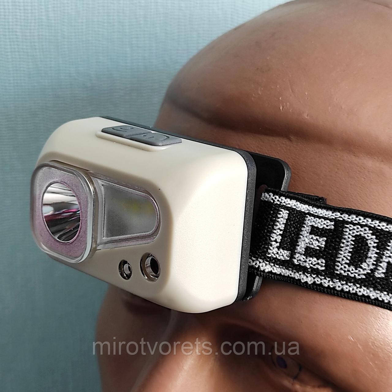 Ліхтар налобний SH-S4-XPE+3SMD, Motion Sensor, вбудований акумулятор, ЗП Type-C
