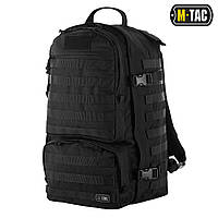 Рюкзак тактический 50 литров M-TAC TROOPER PACK BLACK,армейский черный прочный большой рюкзак для полиции