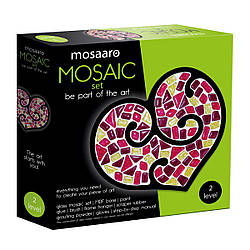 Набір для творчості скляна мозаїка «Серце» Mosaaro MA2005 Рівень 2