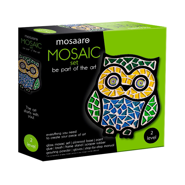 Набір для творчості скляна мозаїка «Сова» Mosaaro MA2004 Рівень 2