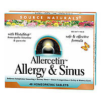 Растительный комплекс от аллергии Source Naturals Allercetin 48 таблеток для рассасывания (SN FS, код: 1826861