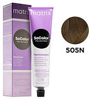 Стойкая краска для седых волос Matrix SoColor PreBonded Extra Coverage 505N Светлый натуральный шатен 90 мл