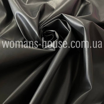 Шкірзам стрейч на трикотажній основі 150 см однотон Темно-сірий