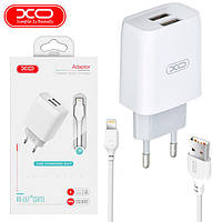 МЗП XO L57 2USB 2.4A + Кабель Lightning White