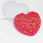 Форма для мила пластикова "Серце в трояндах", Форма для шоколаду