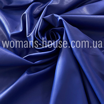 Шкірзам стрейч на трикотажній основі 150 см однотон Синій Електрик