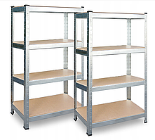 Стелажі металеві Plonos 150х75х30 см PL-700 функціональні Набір 2 штуки для майстерні R_2292