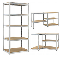 Стелаж металевий FunFit 180 х 100 х 60 см 3784 універсальний для майстерні гаражу складу R_2292