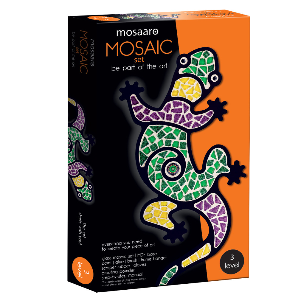 Набір для творчості скляна мозаїка «Ящірка» Mosaaro MA3001 Рівень 3, фото 1