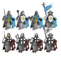 Фігурки конструктор чоловічки хрестоносці лицарі солдати воїни вершники