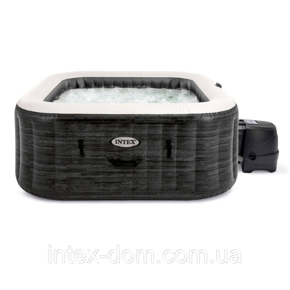 Надувна джакузі - СПА Intex 28450 (211х71 см) (4-х мест: 1 741 л/ч,тент, підстилка, підсвітка, 2 підголівника)