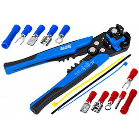 Кліщі для обтиску наконечників, кабелів і конекторів AL-FA ALWRCP01 з набором  260шт (0,2 мм² до 6 мм²)