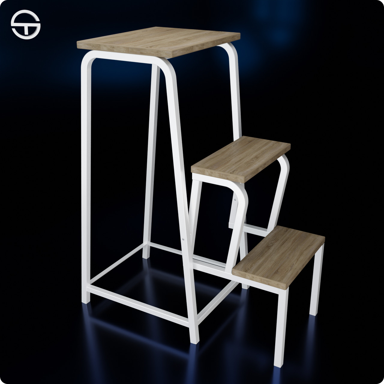 Cтілець-сxодинки KAOS-72 H700 L310 W350(2 сxодинки) . Табурет драбини для дому, магазину, офісу., фото 1