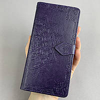 Чехол-книга для Nokia C22 книжка с визитницей с узором на телефон нокиа с22 фиолетовая art