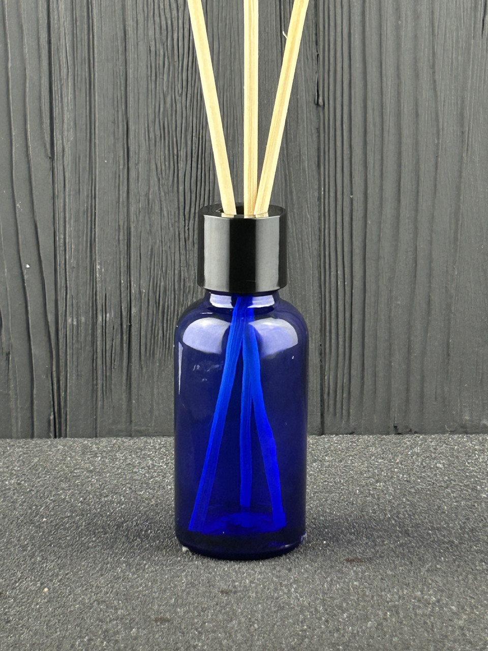 Флакон "Bluish" для аромадифузора 30 мл комплект (флакон+пробка+чорна кришка)
