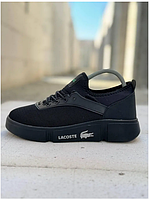 Мужские кроссовки Lacoste сетка летние black кроссовки Лакоста 40р- 44р