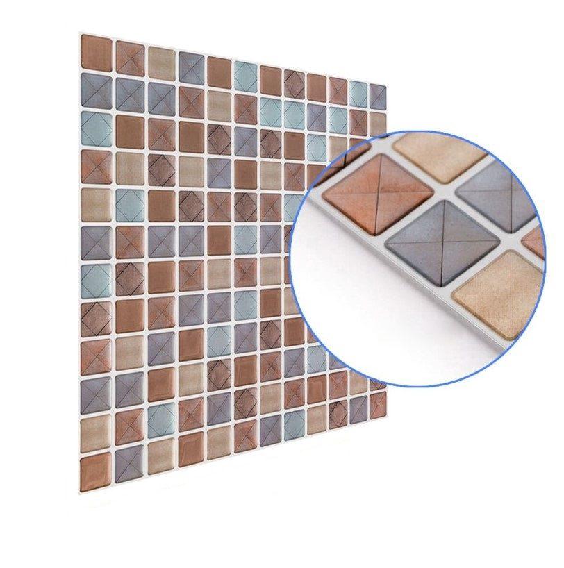 Поліуретанова панель 23,5х23,5см 1мм самоклеюча миюча під керамічну плитку мікс