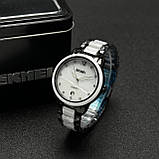 Жіночий кварцовий годинник Skmei 2175BK Black з керамічним циферблатом, фото 3