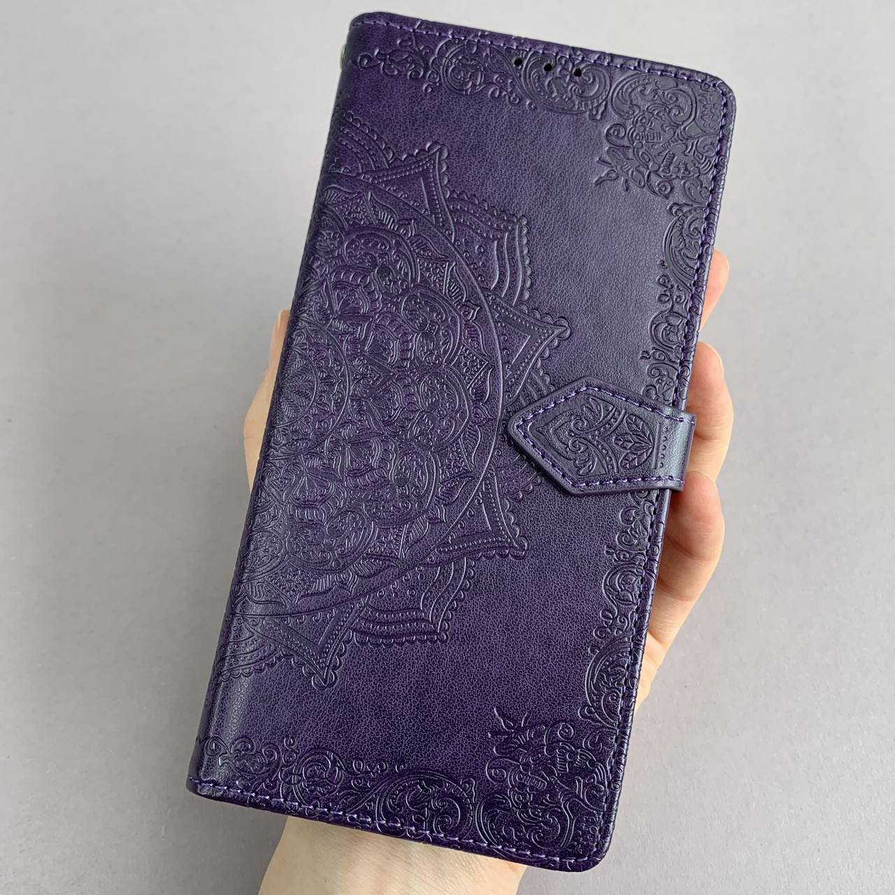 Чохол-книга для Motorola Moto E30 книжка з візитницею з візерунком на телефон моторола мото е30 фіолетова art