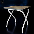 Табурет складаний SINE L350 W350 H400. Компактний складний металевий стілець для дому, туризму та відпочинку на природі, фото 2