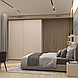 Містка шафа купе з шухлядами та полицями для спальні 210х60х240 Домініка ДСП Сатин 18 Luxe Studio, фото 9