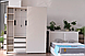 Містка шафа купе з шухлядами та полицями для спальні 210х60х240 Домініка ДСП Сатин 18 Luxe Studio, фото 10