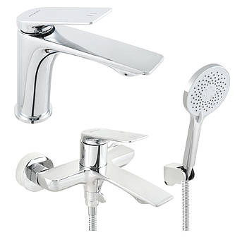 Набір змішувач для ванни та умивальника Venta 87982-1 хром латунь