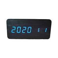 Электронные цифровые часы VST 865 Черные с синей подсветкой 19025 PS