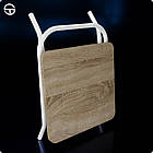 Табурет складаний SINE L350 W350 H400. Компактний складний металевий стілець для дому, туризму та відпочинку на природі, фото 3