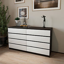 Комод Лайт на 8 ящиків Венге+білий