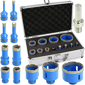 Кільцеві алмазні коронки для плитки SILVER S12202  (6-68мм) 11шт