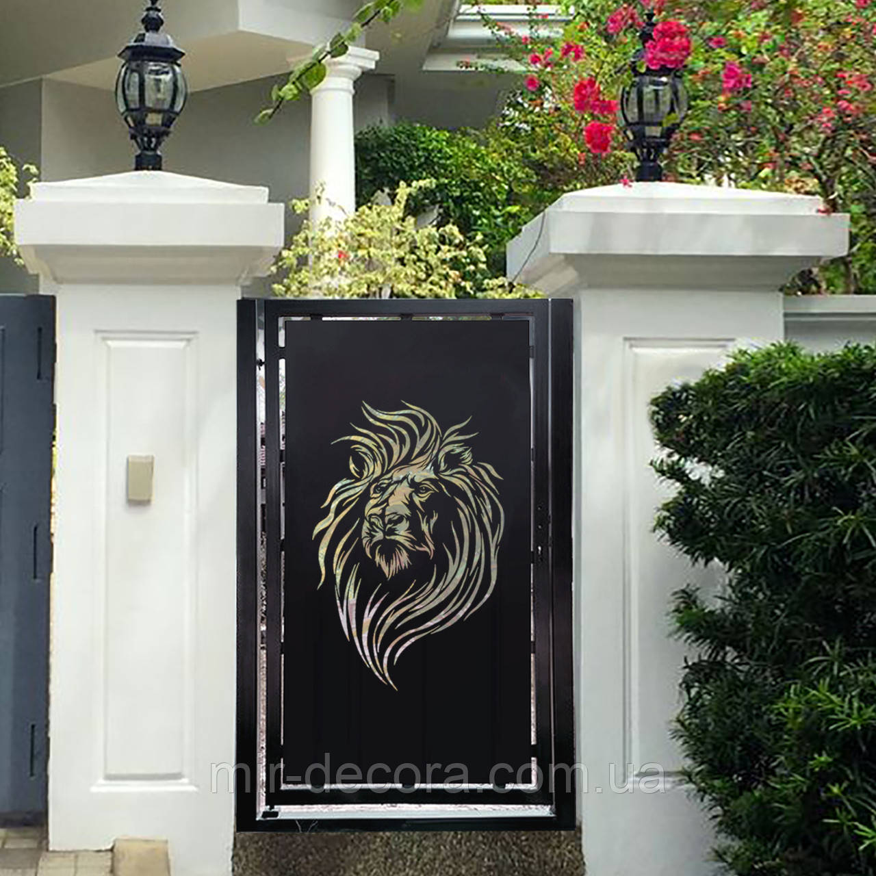 Хвіртки металеві з лазерною різкою хвіртка з левом.