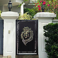 Хвіртки металеві з лазерною різкою хвіртка з левом.