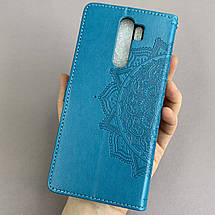 Чохол-книга для Xiaomi Redmi Note 8 Pro книжка з візитницею з візерунком на сяомі редмі нот 8 про синя art, фото 3